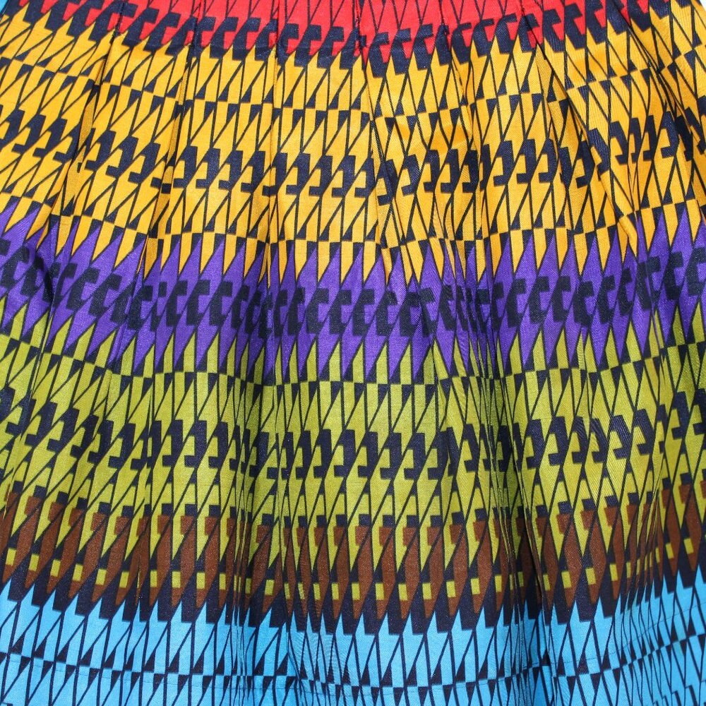 VTG Rubber Ducky Productions Womens Sz 0 Multicolored Geometric Pattern Skirt - Picture 4 of 7